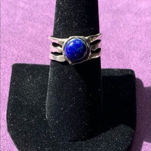 Grace & Heart Sterling Silver/ Lapis Ring New Size 8